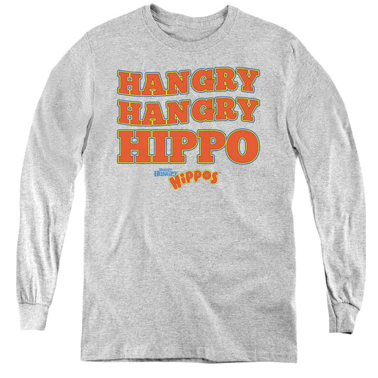 HUNGRY HUNGRY HIPPOS : HANGRY L\S YOUTH Athletic Heather LG