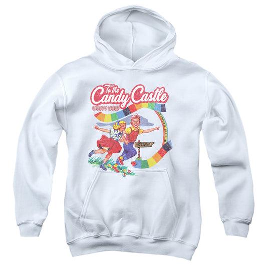 CANDY LAND : TO THE CANDY CASTLE YOUTH PULL OVER HOODIE White XL