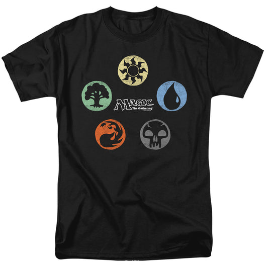 MAGIC THE GATHERING : 5 COLORS S\S ADULT 18\1 Black 2X