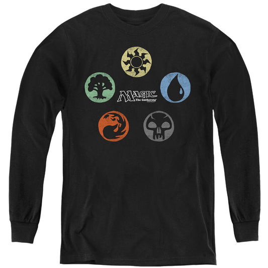 MAGIC THE GATHERING : 5 COLORS L\S YOUTH Black SM