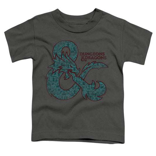 DUNGEONS AND DRAGONS : AMPERSAND CLASSES TODDLER SHORT SLEEVE Charcoal XL (5T)