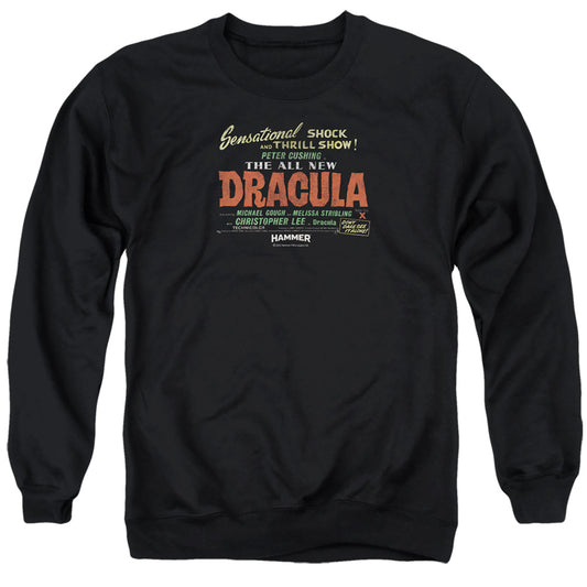 HAMMER HOUSE OF HORROR : ALL NEW ADULT CREW SWEAT Black MD