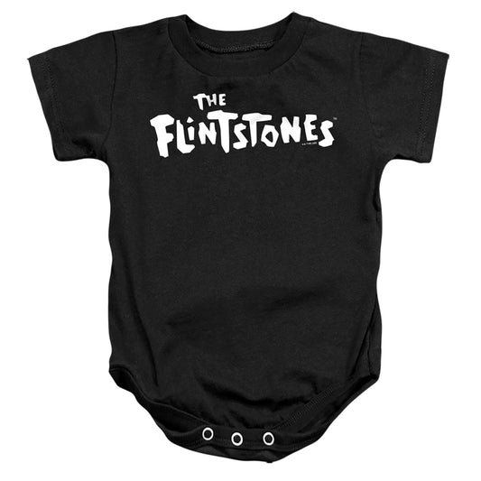 FLINTSTONES : FLINTSTONES LOGO 1 INFANT SNAPSUIT Black XL (24 Mo)