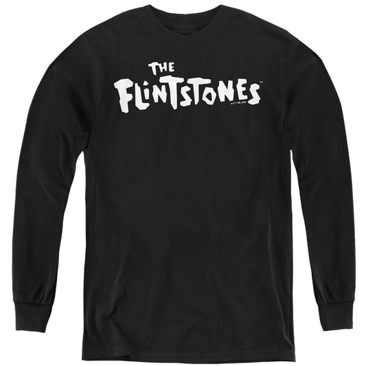 FLINTSTONES : FLINTSTONES LOGO 1 L\S YOUTH Black XL