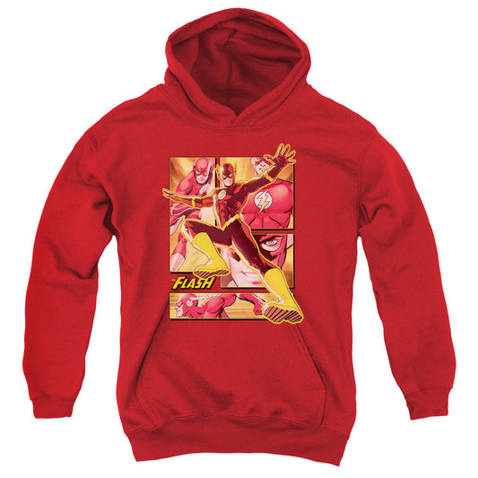 JUSTICE LEAGUE OF AMERICA : FLASH YOUTH PULL OVER HOODIE RED LG