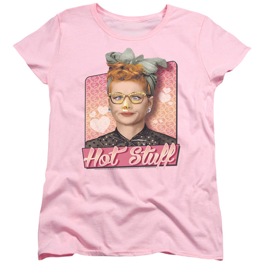I LOVE LUCY : HOT STUFF S\S WOMENS TEE Pink MD