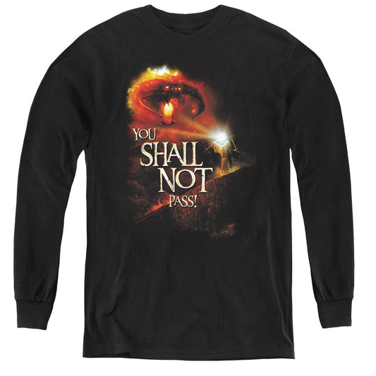 LORD OF THE RINGS : YOU SHALL NOT PASS L\S YOUTH BLACK LG