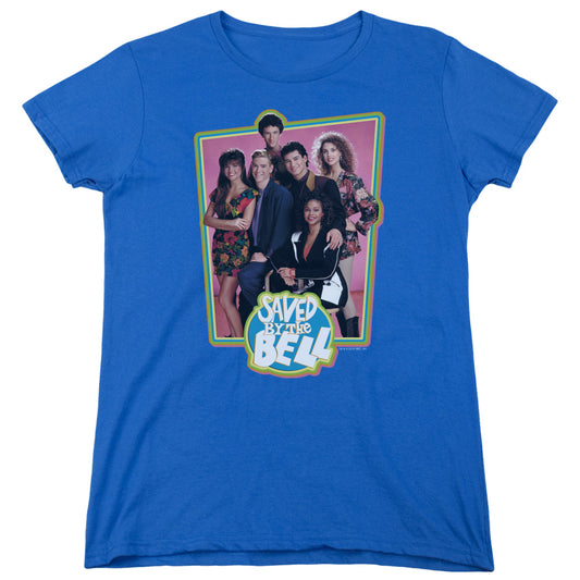 SAVED BY THE BELL : SAVED CAST WOMENS SHORT SLEEVE ROYAL BLUE SM