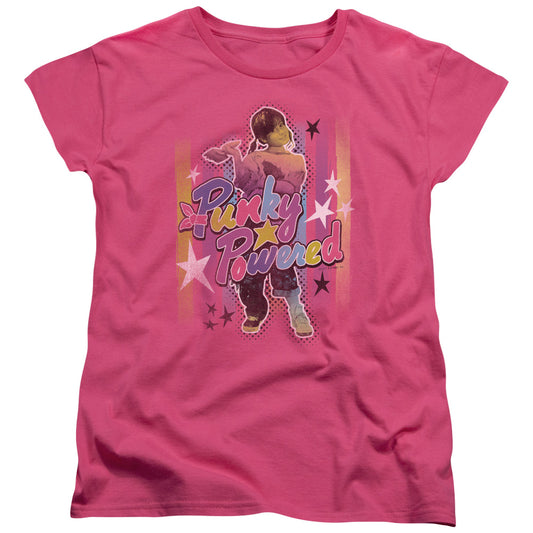 PUNKY BREWSTER : PUNKY POWERED S\S WOMENS TEE HOT PINK SM