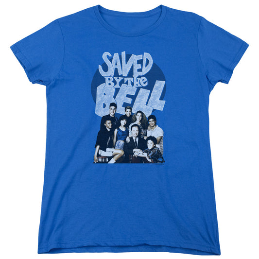 SAVED BY THE BELL : RETRO CAST WOMENS SHORT SLEEVE ROYAL BLUE 2X