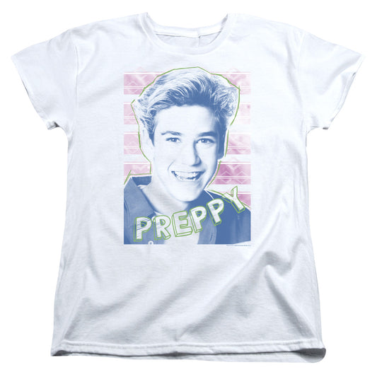 SAVED BY THE BELL : PREPPY S\S WOMENS TEE White LG