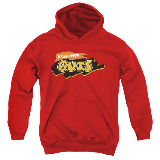 NICKELODEON GUTS : GUTS LOGO YOUTH PULL OVER HOODIE Red LG