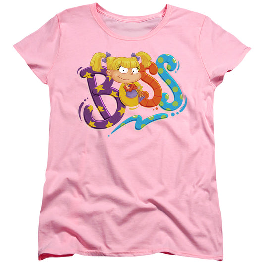 RUGRATS : ANGELICA IS BOSS WOMENS SHORT SLEEVE Pink 2X