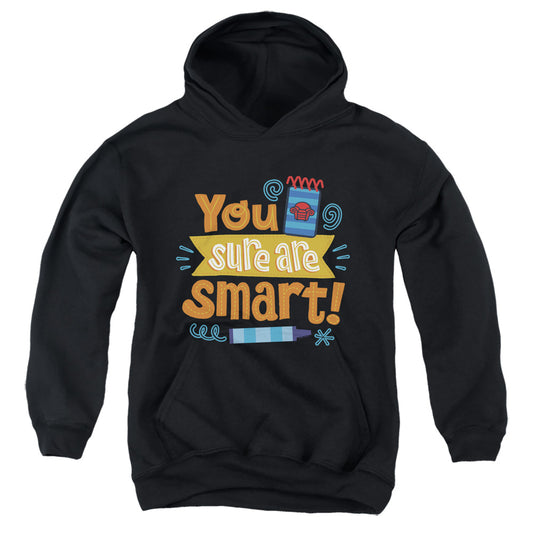 BLUE'S CLUES AND YOU : YOU SURE ARE SMART! YOUTH PULL OVER HOODIE Black LG