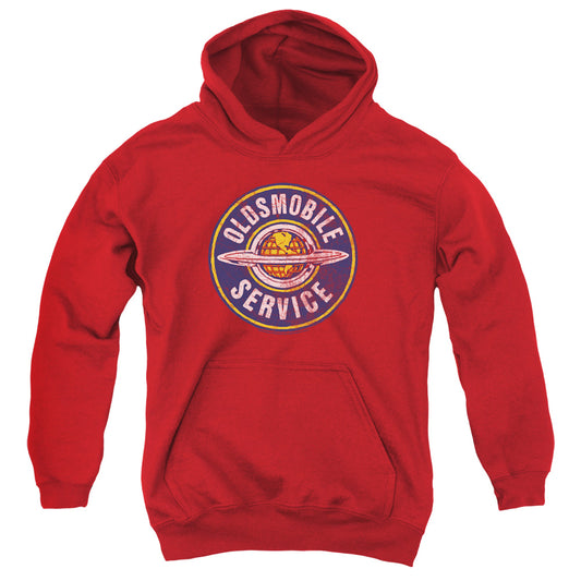 OLDSMOBILE : VINTAGE SERVICE YOUTH PULL OVER HOODIE Red SM