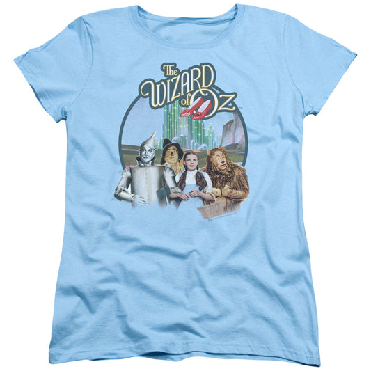 THE WIZARD OF OZ : WE'RE OFF TO SEE THE WIZARD WOMENS SHORT SLEEVE Light Blue 2X