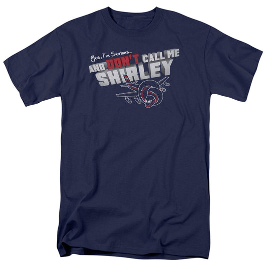 AIRPLANE : DON'T CALL ME SHIRLEY S\S ADULT 18\1 NAVY 4X