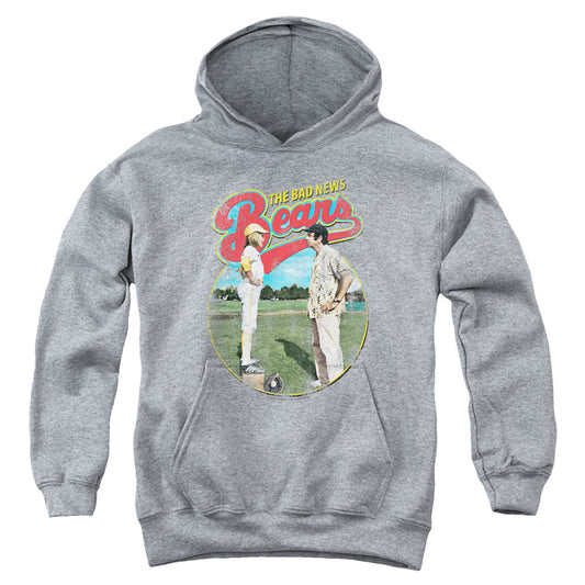 BAD NEWS BEARS : VINTAGE YOUTH PULL OVER HOODIE ATHLETIC HEATHER MD