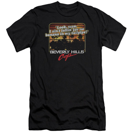 BEVERLY HILLS COP : BANANA IN MY TAILPIPE PREMIUM CANVAS ADULT SLIM FIT 30\1 BLACK XL