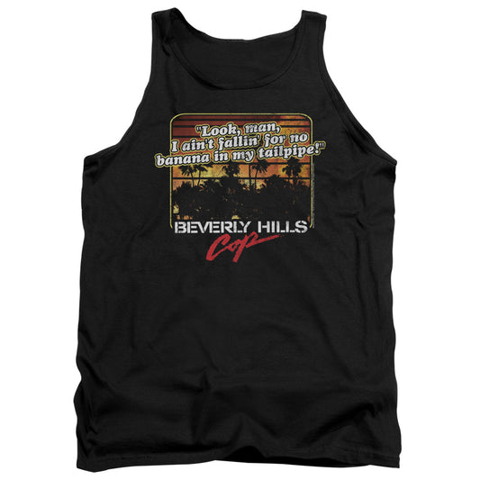 BEVERLY HILLS COP : BANANA IN MY TAILPIPE ADULT TANK BLACK 2X