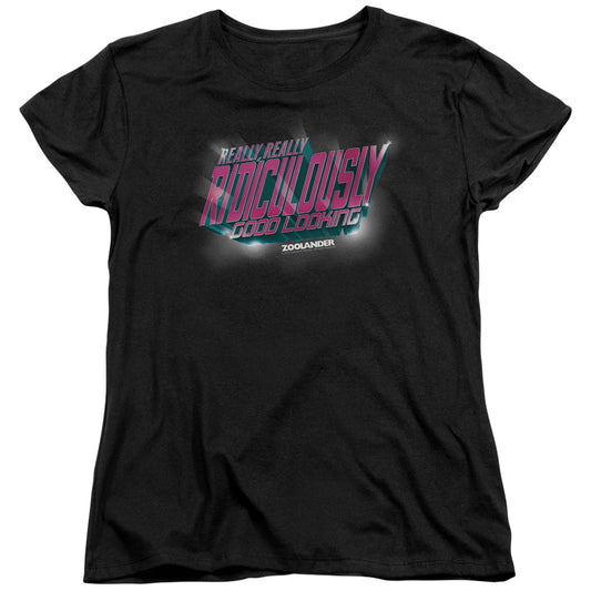 ZOOLANDER : RIDICULOUSLY GOOD LOOKING S\S WOMENS TEE BLACK SM