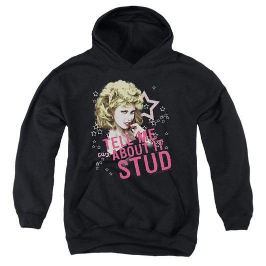GREASE : TELL ME ABOUT IT STUD YOUTH PULL OVER HOODIE BLACK XL