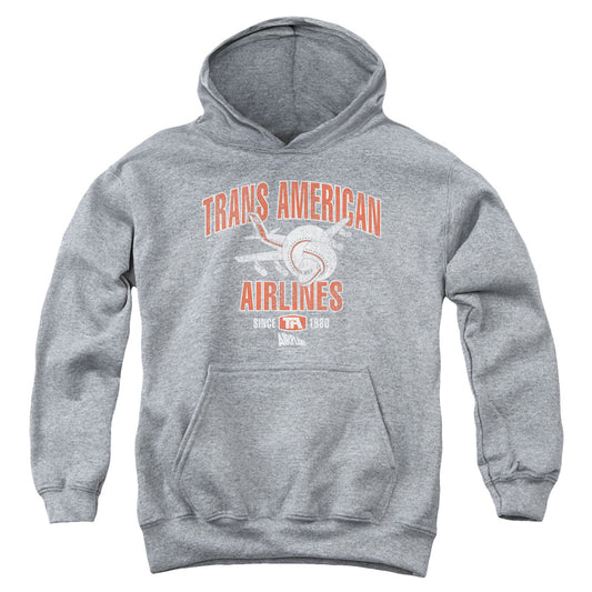 AIRPLANE : TRANS AMERICAN YOUTH PULL-OVER HOODIE ATHLETIC HEATHER LG