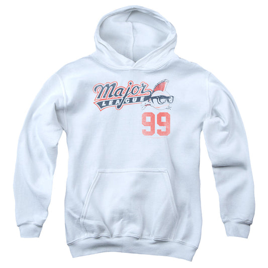 MAJOR LEAGUE : 99 YOUTH PULL OVER HOODIE White LG