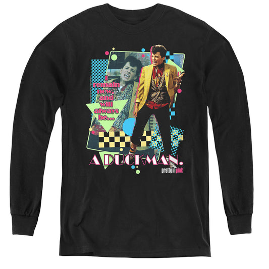 PRETTY IN PINK : A DUCKMAN L\S YOUTH BLACK SM
