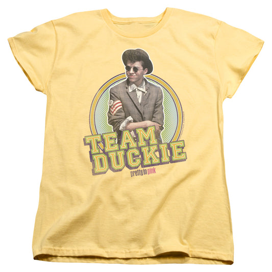 PRETTY IN PINK : TEAM DUCKIE S\S WOMENS TEE BANANA MD