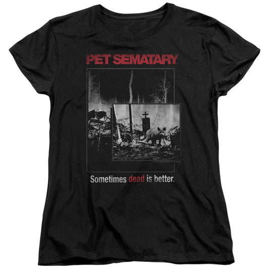 PET SEMATARY : CAT POSTER S\S WOMENS TEE Black 2X