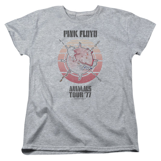 PINK FLOYD : ANIMALS TOUR 77 WOMENS SHORT SLEEVE Athletic Heather MD