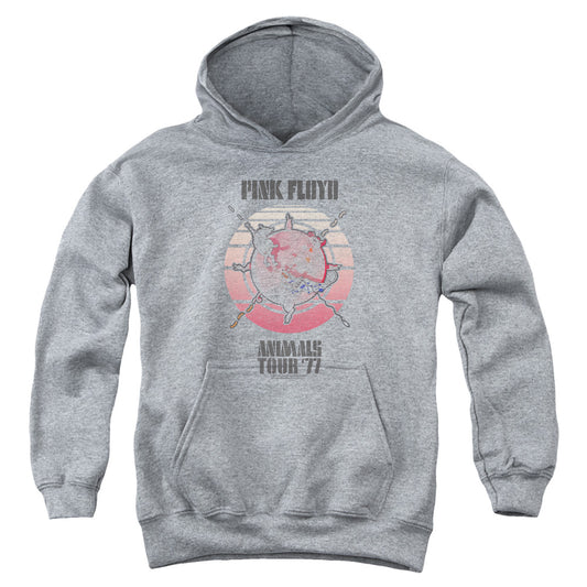 PINK FLOYD : ANIMALS TOUR 77 YOUTH PULL OVER HOODIE Athletic Heather LG