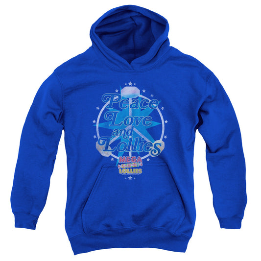 SMARTIES : PEACE LOLLIES YOUTH PULL OVER HOODIE ROYAL BLUE MD