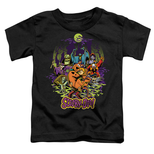 SCOOBY DOO : AND SHAGGY CHASED BY MONSTERS S\S TODDLER TEE Black LG (4T)