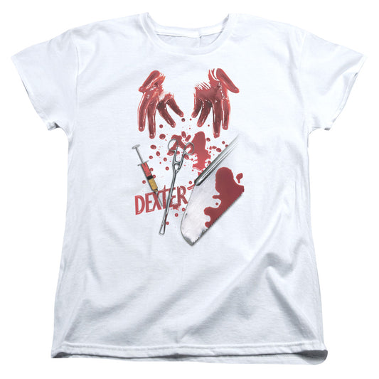 DEXTER : TOOLS OF THE TRADE S\S WOMENS TEE WHITE SM