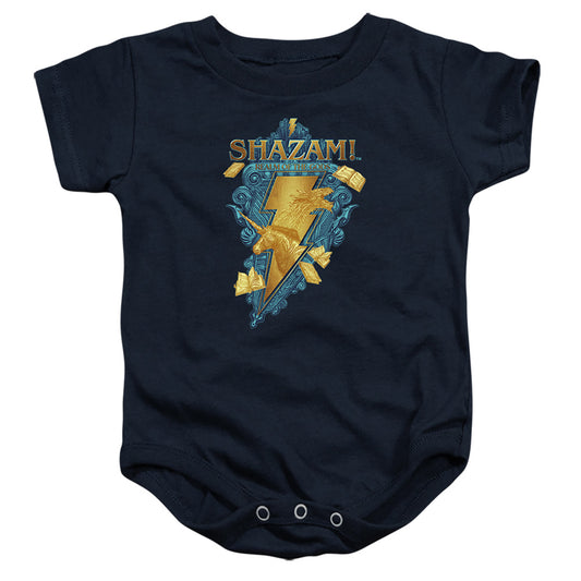 SHAZAM FURY OF THE GODS : BIG BLUE SEAL INFANT SNAPSUIT Navy MD (12 Mo)