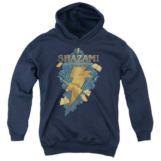SHAZAM FURY OF THE GODS : BIG BLUE SEAL YOUTH PULL OVER HOODIE Navy LG