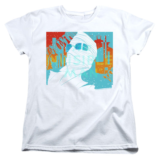 UNIVERSAL MONSTERS : WRAPPED UP WOMENS SHORT SLEEVE White 2X