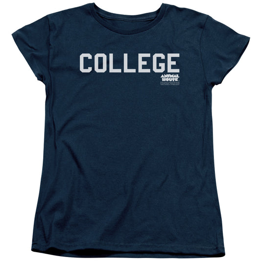 ANIMAL HOUSE : COLLEGE S\S WOMENS TEE NAVY MD