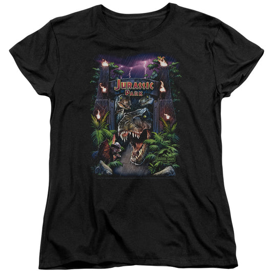 JURASSIC PARK : WELCOME TO THE PARK S\S WOMENS TEE BLACK XL