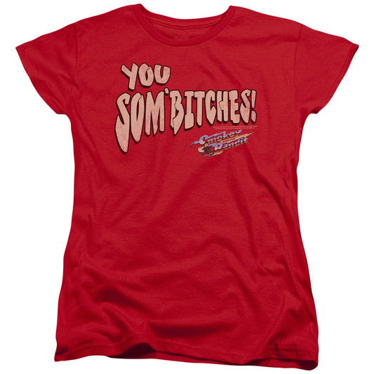 SMOKEY AND THE BANDIT : SUMBITCH S\S WOMENS TEE RED 2X