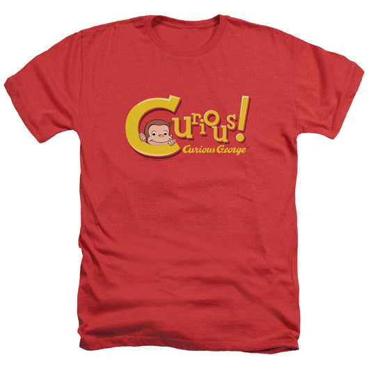 CURIOUS GEORGE : CURIOUS ADULT HEATHER RED 2X