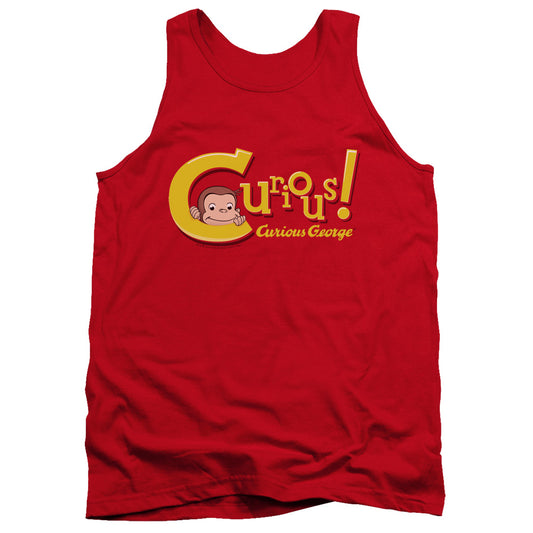 CURIOUS GEORGE : CURIOUS ADULT TANK Red XL