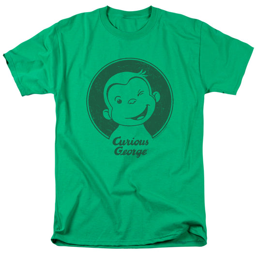 CURIOUS GEORGE : CLASSIC WINK S\S ADULT 18\1 Kelly Green XL