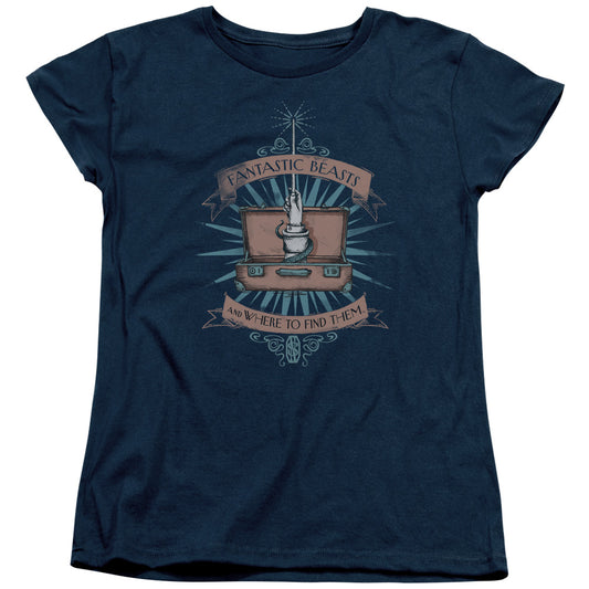 FANTASTIC BEASTS : BRIEFCASE WOMENS SHORT SLEEVE Navy MD