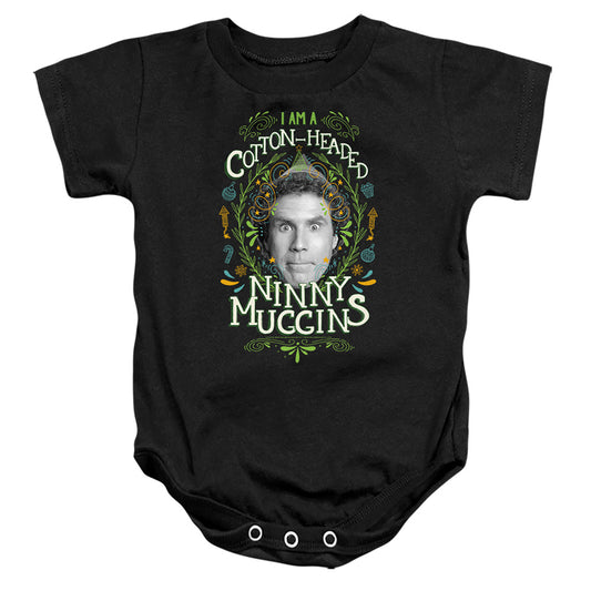 ELF : COTTON HEADED NINNY MUGGINS INFANT SNAPSUIT Black MD (12 Mo)