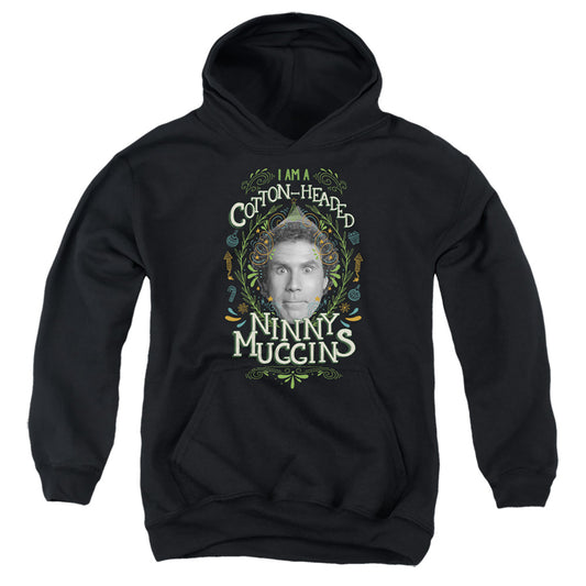ELF : COTTON HEADED NINNY MUGGINS YOUTH PULL OVER HOODIE Black MD