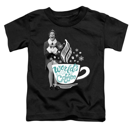 ELF : WORLD'S BEST CUP OF COFFEE S\S TODDLER TEE Black LG (4T)