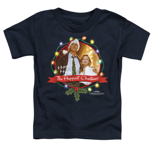 CHRISTMAS VACATION : HA HA HAPPIEST S\S TODDLER TEE Navy MD (3T)